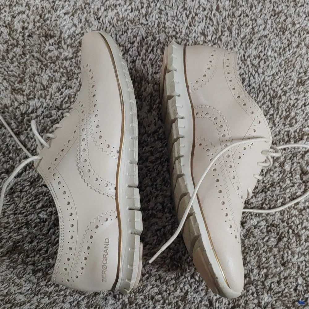 Cole Haan Zerogrand Wingtip Oxford Men's  Beige Shoes Size 8.5
